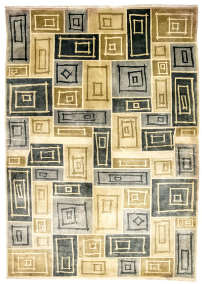 Nepal Teppich 183x263cm - Wollteppich - bunt