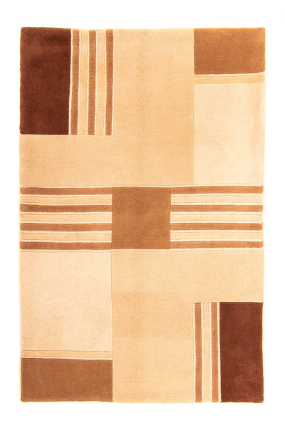 Nepal Teppich 140x200cm - Wollteppich - beige