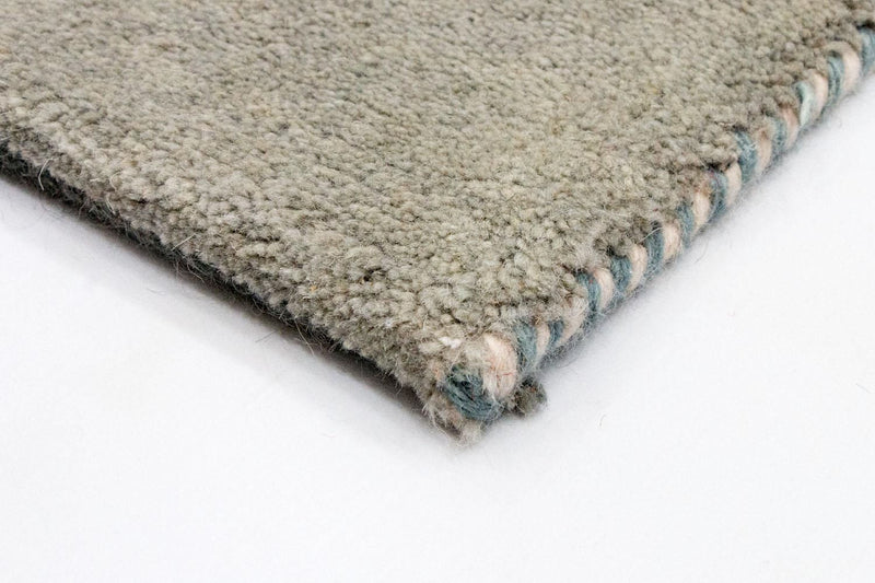 Gabbeh Teppich Indus 72x141cm - Wollteppich - silber