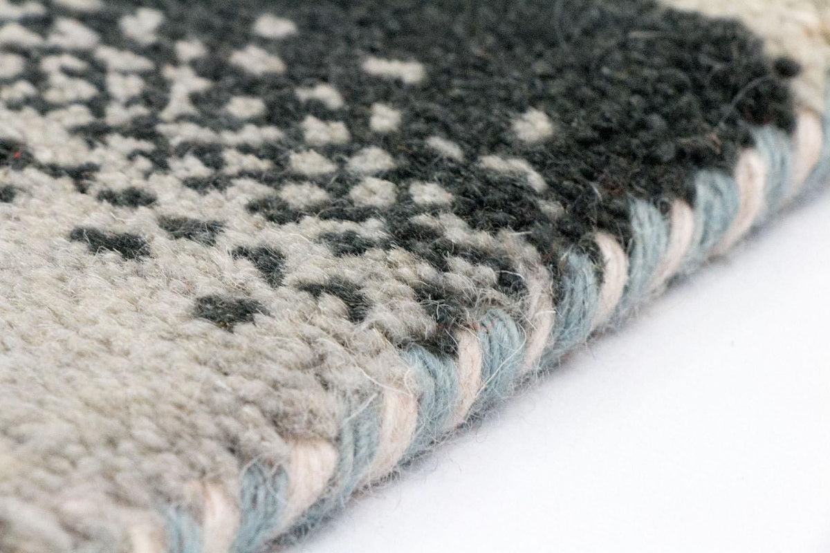 Gabbeh Teppich Indus 72x141cm - Wollteppich - silber