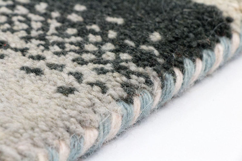 Gabbeh Teppich Indus 72x141cm - Wollteppich - silber