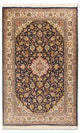 Kaschmir Seide Teppich 93x150cm - Orientteppich - dunkelblau