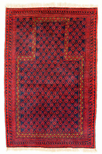 Belutsch Teppich 80x122cm - Orientteppich - rot – product image