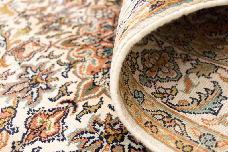 Kaschmir Seide Teppich 89x149cm - Orientteppich - beige