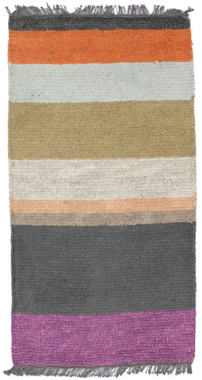 Nepal Teppich 70x140cm - Wollteppich - mehrfarbig