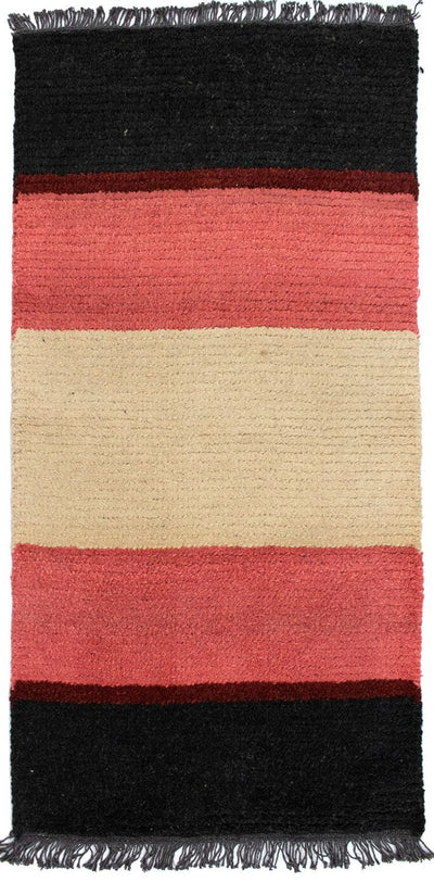 Nepal Teppich 70x140cm - Wollteppich - mehrfarbig