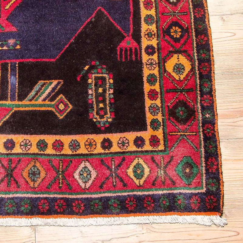 Ardebil Teppich 143x411cm - Perserteppich - dunkelblau