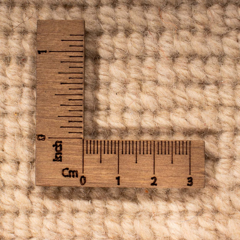 Nepal Teppich 70x140cm - Wollteppich - beige