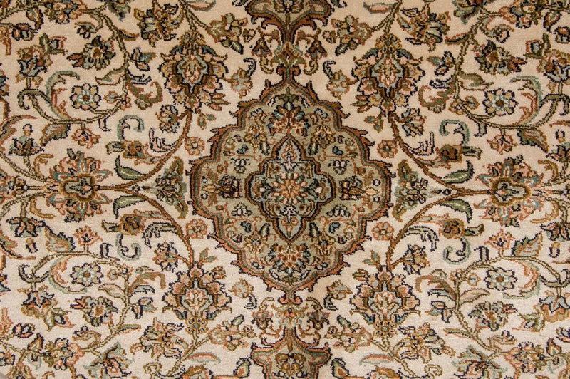 Kaschmir Seide Teppich 126x186cm - Orientteppich - beige