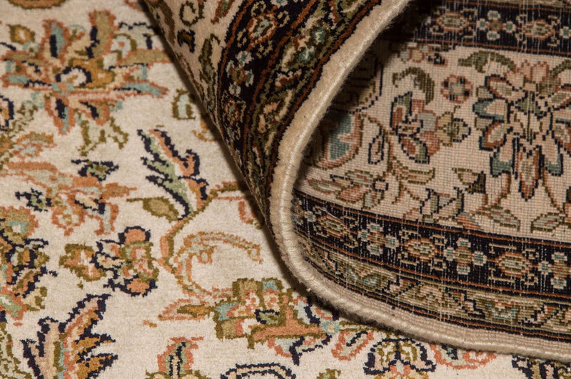 Kaschmir Seide Teppich 126x186cm - Orientteppich - beige