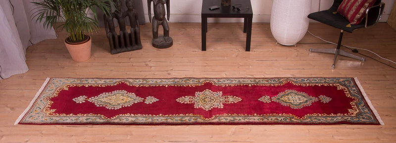 Kerman Teppich 77x308cm - Perserteppich - rot