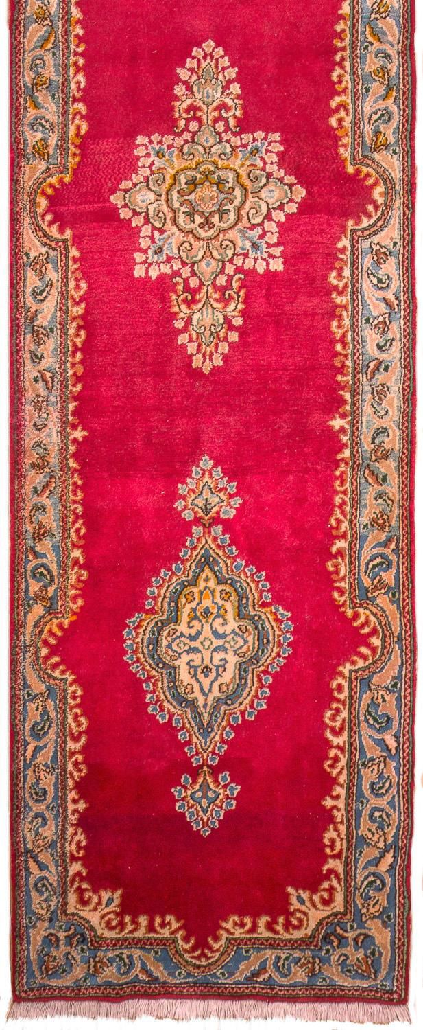 Kerman Teppich 77x308cm - Perserteppich - rot