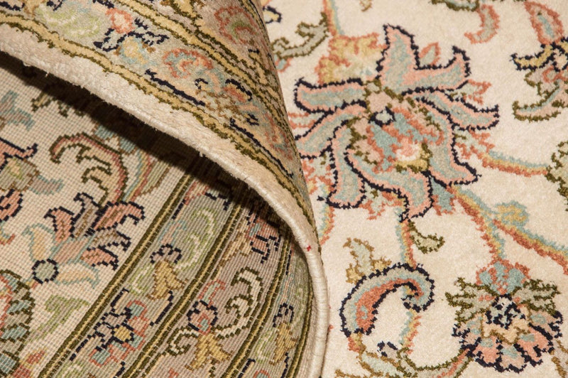Kaschmir Seide Teppich 243x335cm - Orientteppich - beige