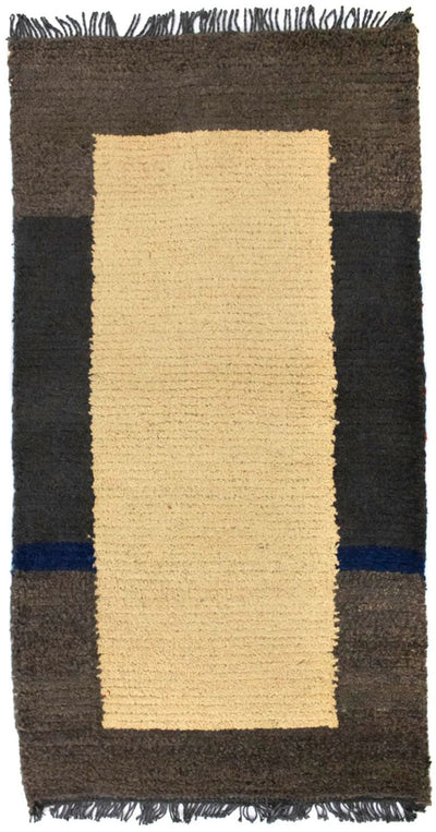 Nepal Teppich 70x140cm - Wollteppich - beige