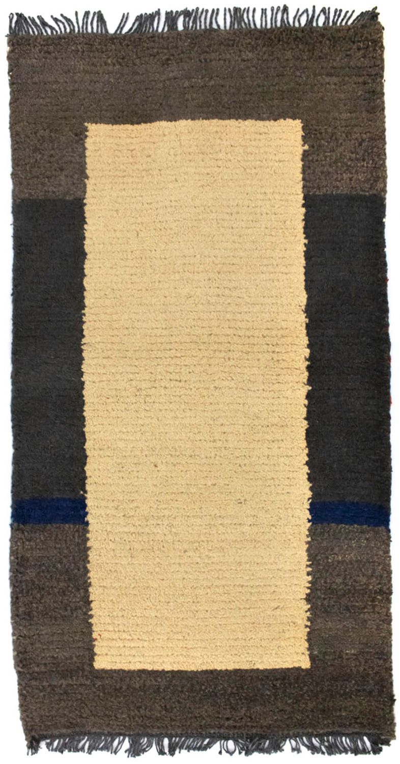 Nepal Teppich 70x140cm - Wollteppich - beige