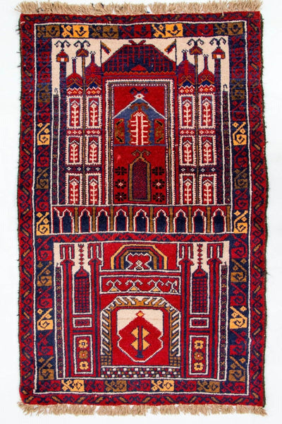Belutsch Teppich 77x127cm - Orientteppich - mehrfarbig