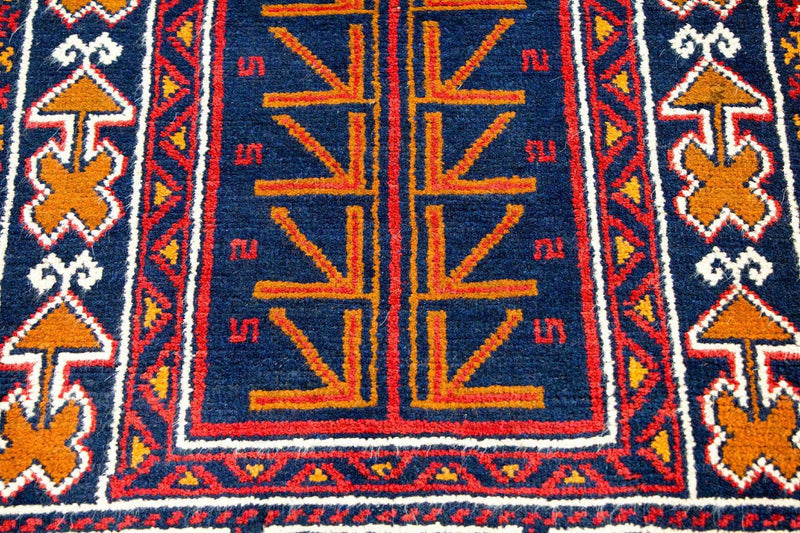 Belutsch Teppich 76x130cm - Orientteppich - mehrfarbig