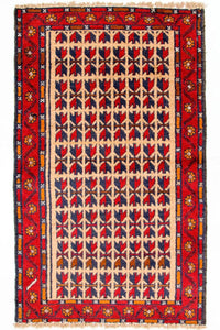 Belutsch Teppich 77x130cm - Orientteppich - rot – product image