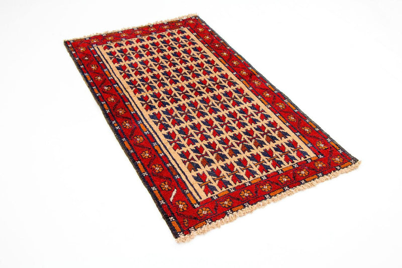 Belutsch Teppich 77x130cm - Orientteppich - rot