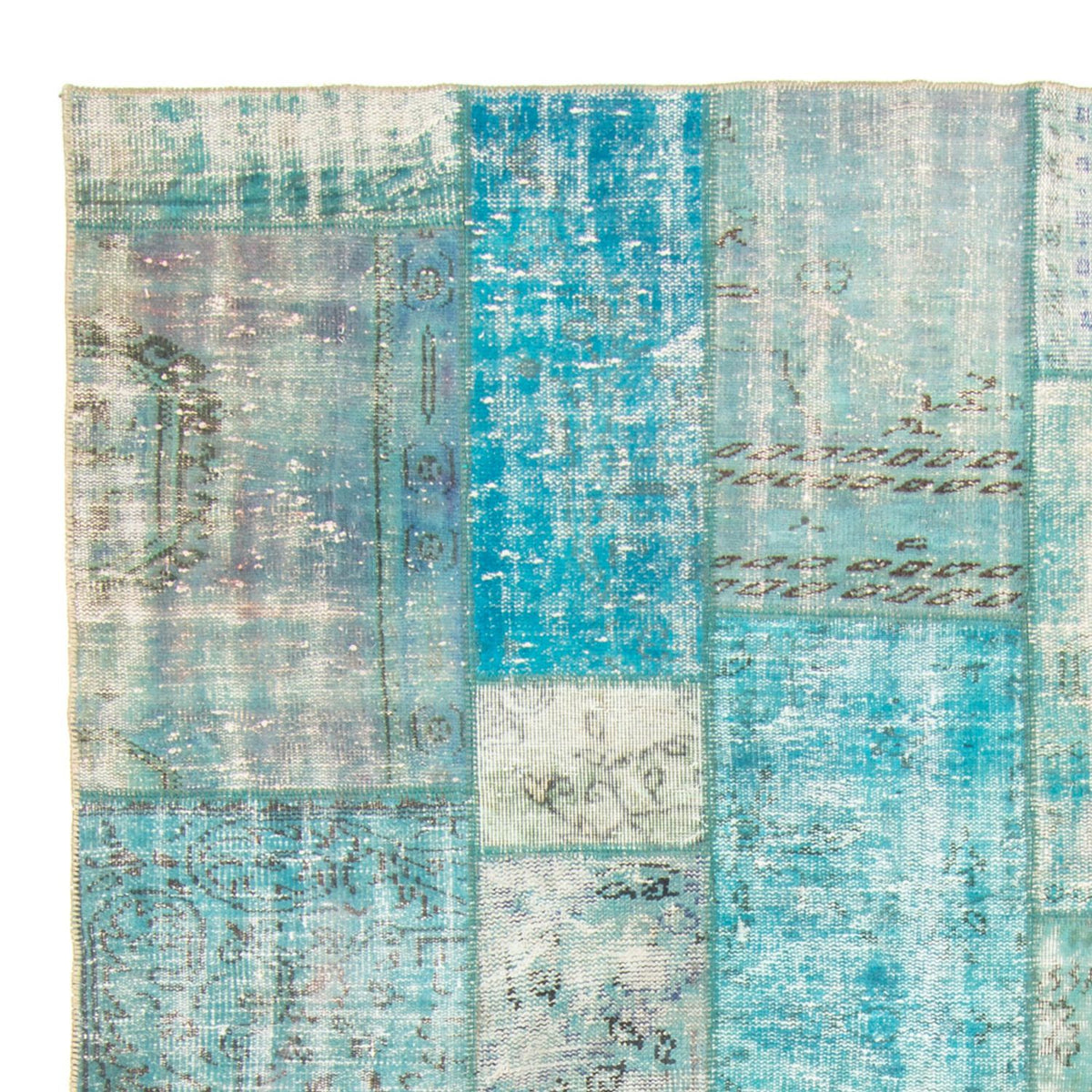 Vintage Teppich 198x305cm - türkis