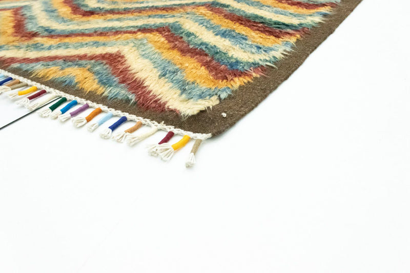 Berber Teppich 147x206cm - Wollteppich - bunt