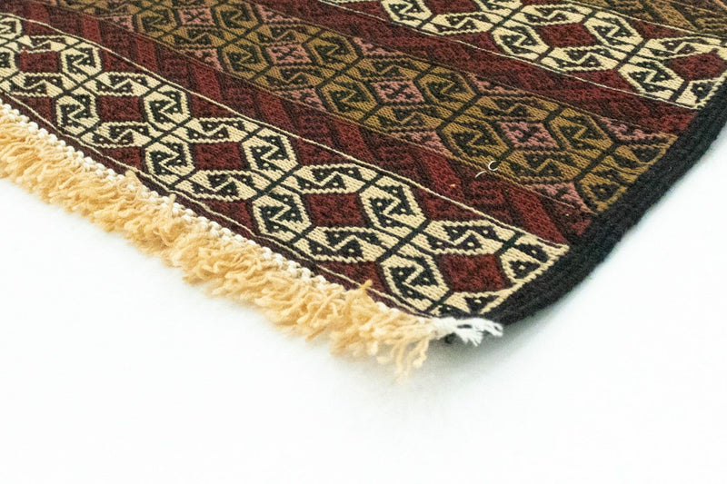 Kelim Afghan Teppich 132x185cm - mehrfarbig