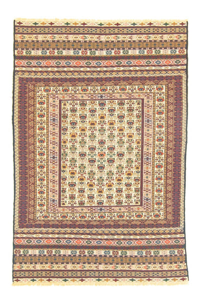 Kelim Afghan Teppich 127x183cm - beige