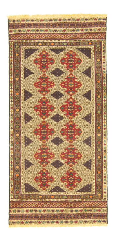 Kelim Afghan Teppich 90x187cm - mehrfarbig