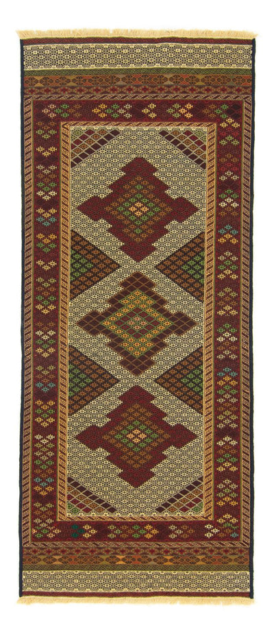 Kelim Afghan Teppich 85x208cm - beige