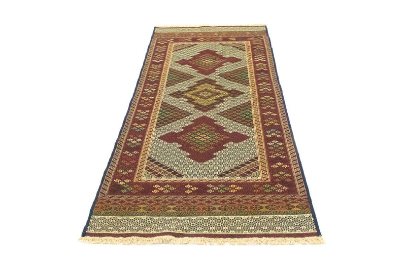 Kelim Afghan Teppich 85x208cm - beige