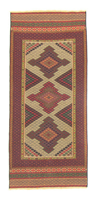 Kelim Afghan Teppich 88x191cm - braun – product image
