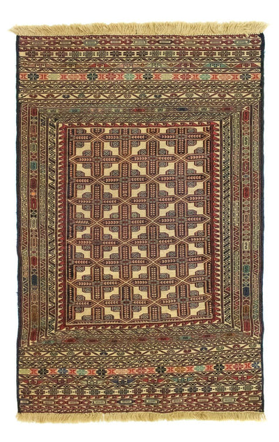 Kelim Afghan Teppich 87x137cm - beige