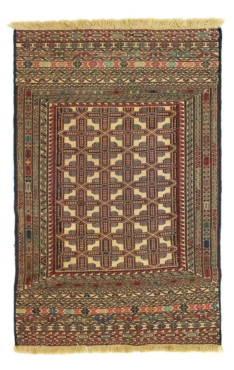 Kelim Afghan Teppich 87x137cm - beige