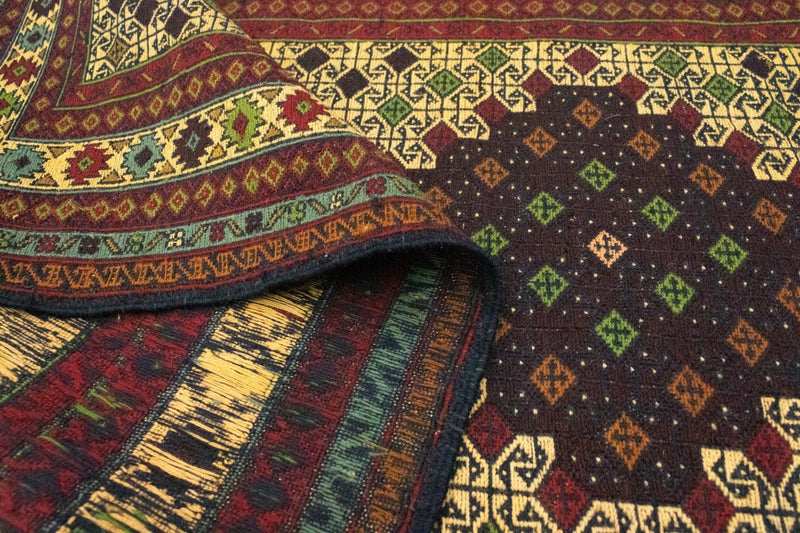Kelim Afghan Teppich 84x202cm - blau
