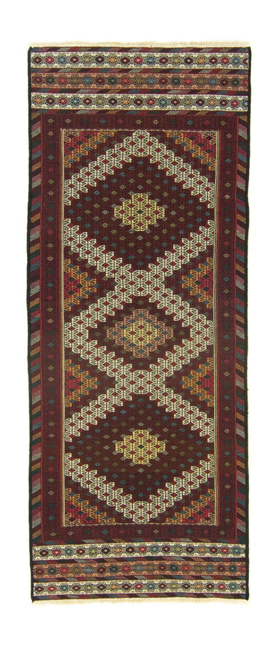 Kelim Afghan Teppich 75x190cm - braun