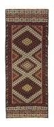 Kelim Afghan Teppich 75x190cm - braun