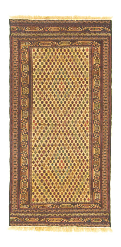 Kelim Afghan Teppich 89x186cm - braun
