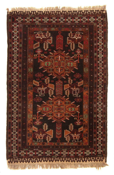 Afghan Teppich 127x189cm - Orientteppich - braun