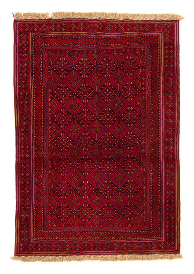 Kelim Afghan Teppich 132x183cm - dunkelrot