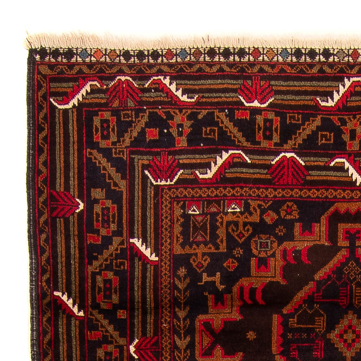 Belutsch Teppich 125x204cm - Orientteppich - braun
