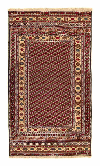 Kelim Afghan Teppich 125x207cm - mehrfarbig