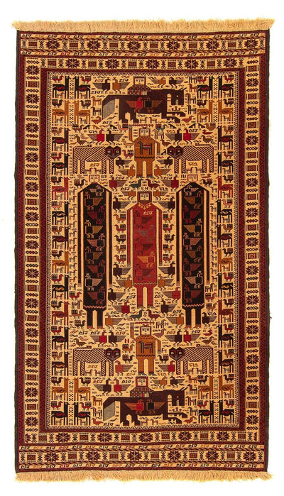 Kelim Afghan Teppich 122x200cm - beige