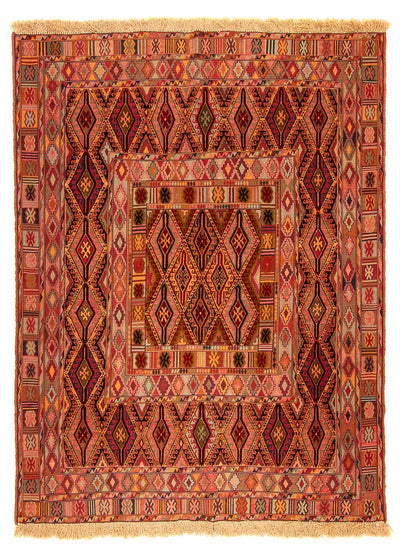 Kelim Afghan Teppich 147x175cm - mehrfarbig