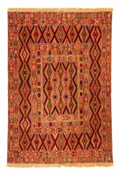 Kelim Afghan Teppich 147x181cm - mehrfarbig
