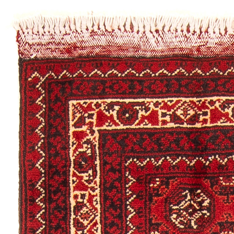 Afghan Teppich 69x100cm - Orientteppich - dunkelrot