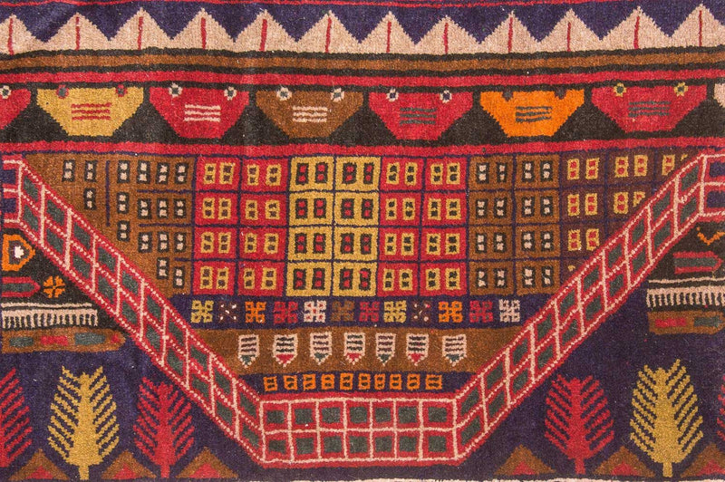 Belutsch Teppich 85x140cm - Orientteppich - mehrfarbig