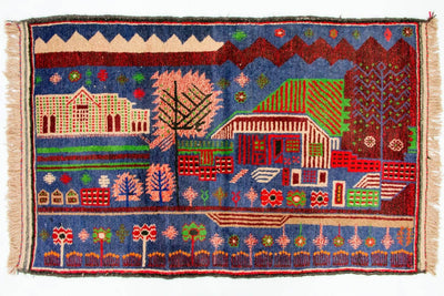 Belutsch Teppich 89x135cm - Orientteppich - mehrfarbig