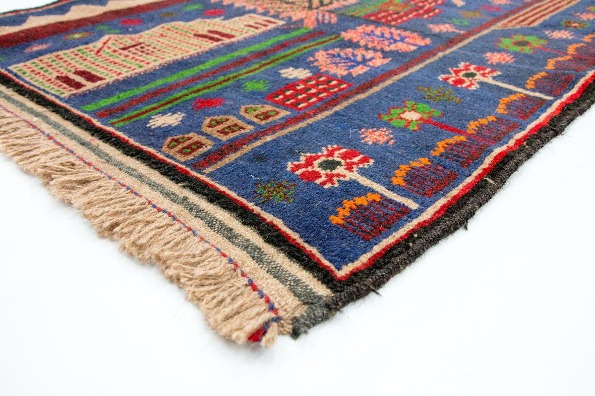Belutsch Teppich 89x135cm - Orientteppich - mehrfarbig