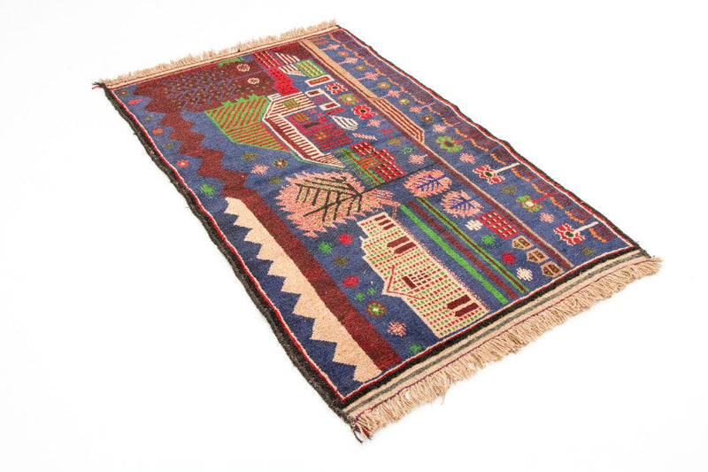 Belutsch Teppich 89x135cm - Orientteppich - mehrfarbig