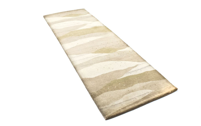 Gabbeh Teppich Indus 80x240cm - Wollteppich - beige